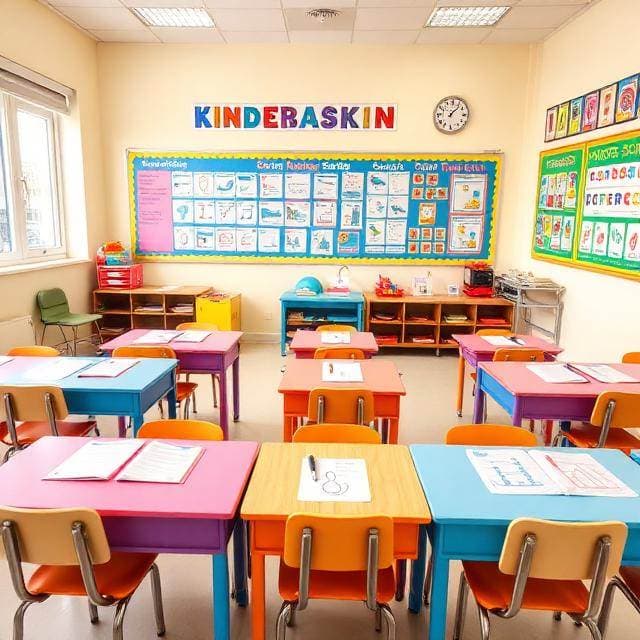 LKG classroom activity at Kaizen Preschool